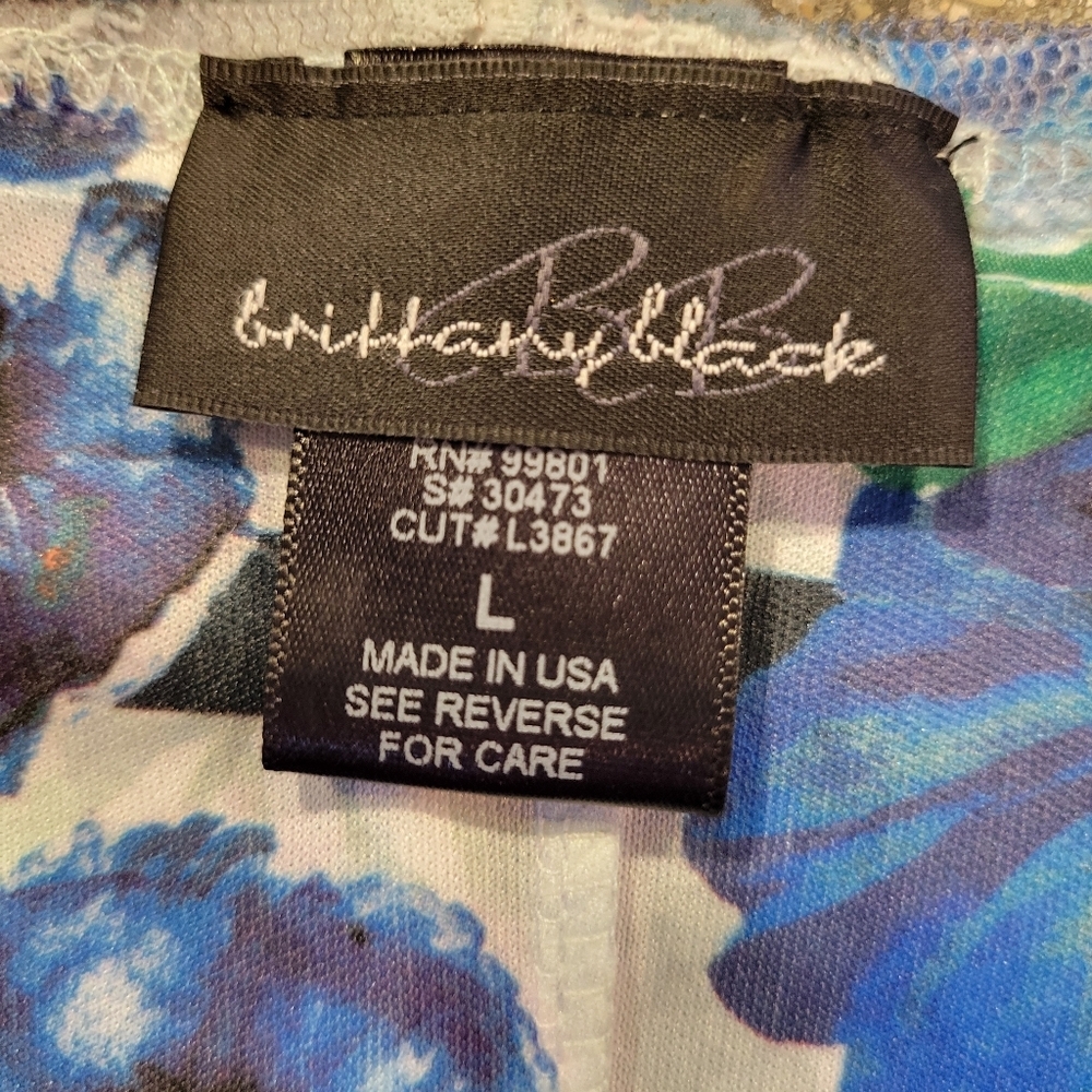 Brittany Black Blue White Lace Floral Embellished Sleeveless Tunic Blouse Top - Picture 6 of 8